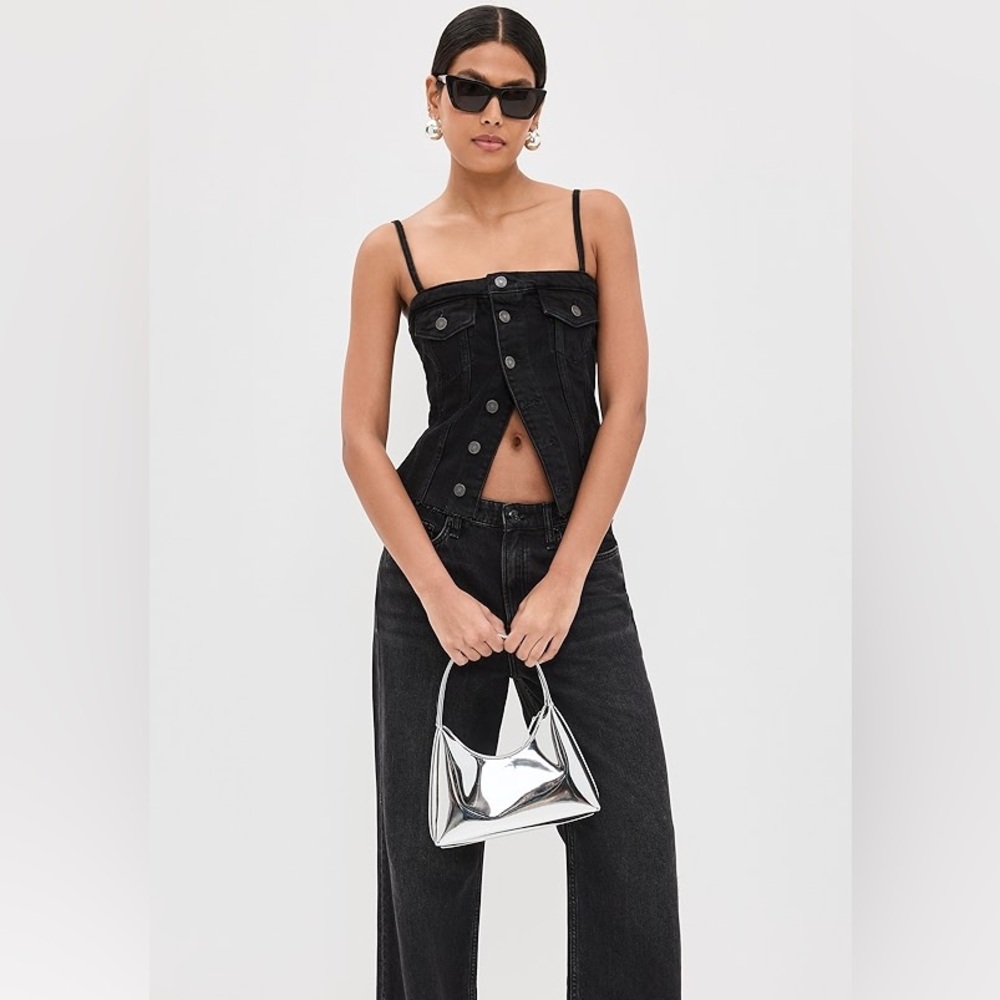 Nwt Reformation coco denim bustier - size 8